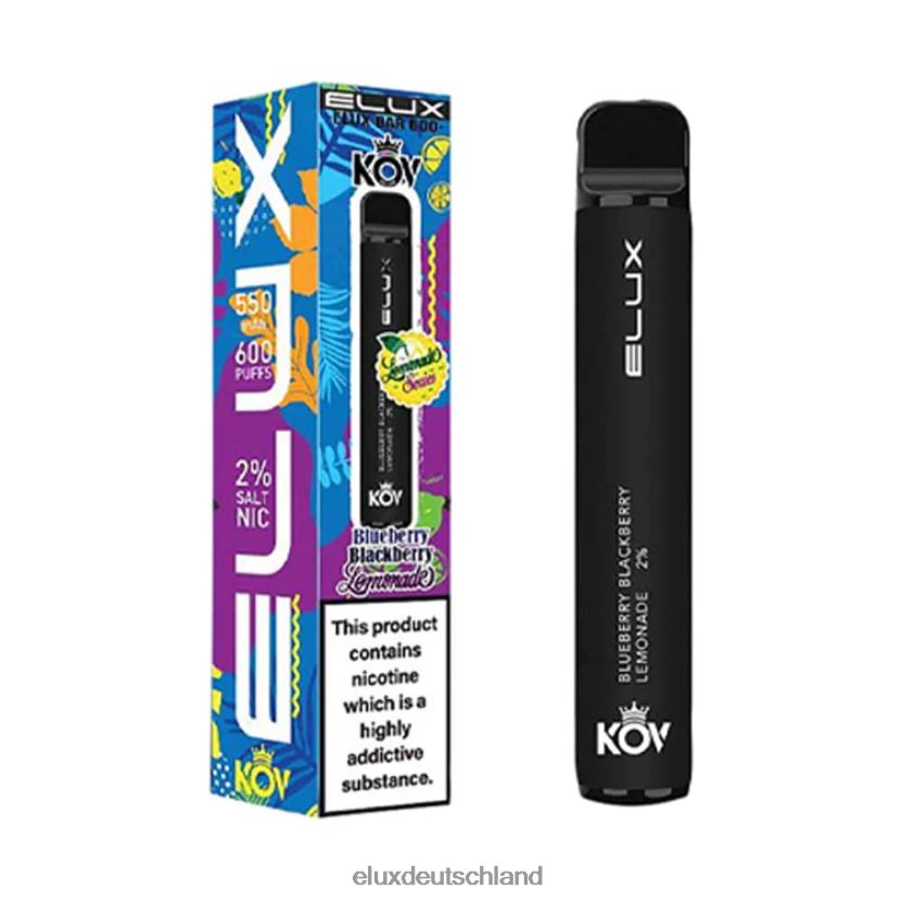 Elux Bar Einweg-Vaporizer der Limonadenserie Blaubeer-Brombeer-Limonade Elux Vape Deutschland H844X105