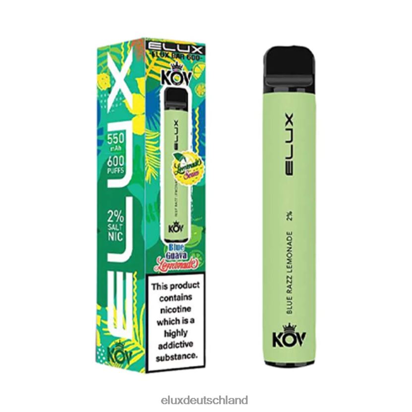 Elux Bar Einweg-Vaporizer der Limonadenserie Blue Razz Limonade Elux Kaufen H844X9