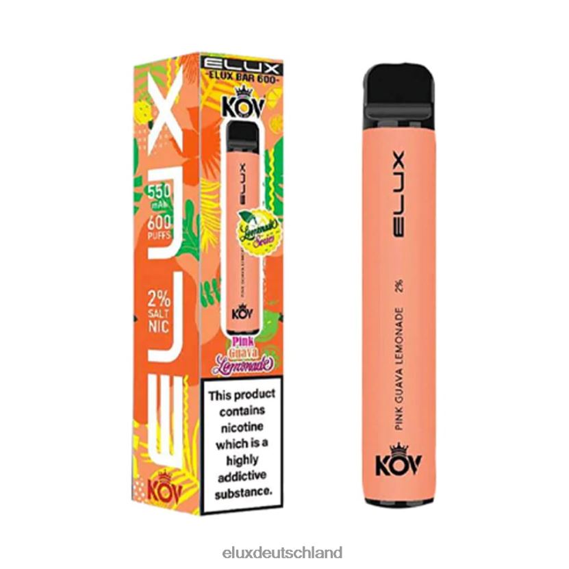 Elux Bar Einweg-Vaporizer der Limonadenserie rosa Guavenlimonade Elux Germany H844X106