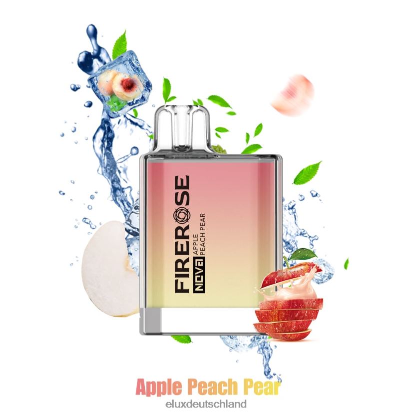 Elux Firerose Nova 600 Züge Einweg-Vaporizer Apfel, Pfirsich, Birne Elux Vape Kaufen H844X20