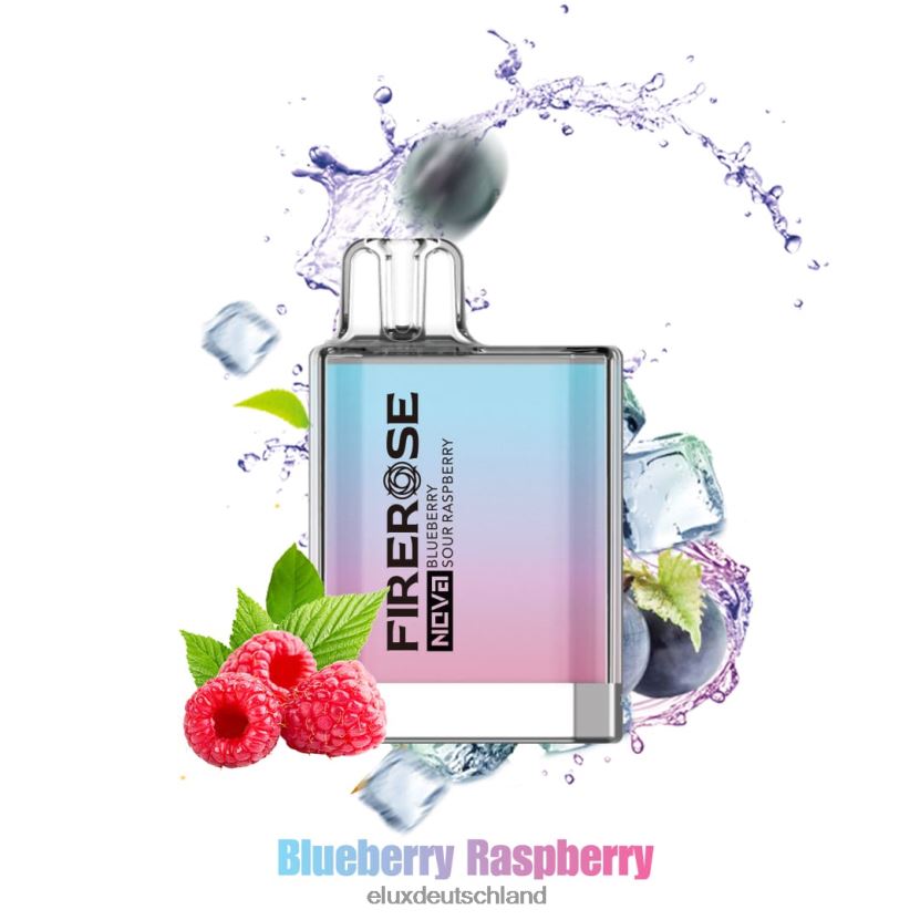 Elux Firerose Nova 600 Züge Einweg-Vaporizer Heidelbeere, saure Himbeere Elux Vape Flavours H844X22