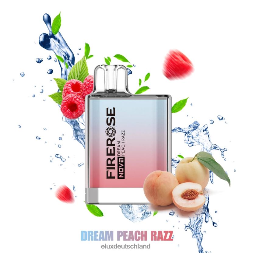 Elux Firerose Nova 600 Züge Einweg-Vaporizer Traum-Pfirsich-Razz Elux Vape Flavours H844X112